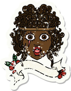 Retro Dövme Tarzı İnsan Barbar Karakteri