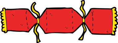 Bir insan tarafından çizilmiş noel krakeri.