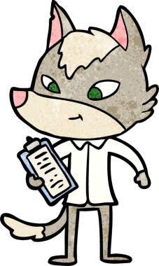 Bir insan tarafından çizilmiş dost canlısı bir kurt yönetmeni.