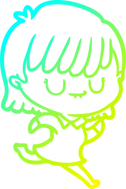 Bir insan tarafından çizilmiş bir karikatür kadın çizimi.