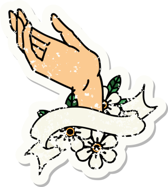 Bir insan tarafından çizilmiş eski bir çıkartma.