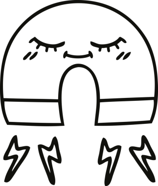 Bir insan tarafından çizilmiş mıknatıs çizimi