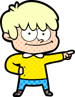 Bir insan tarafından çizilmiş mutlu çizgi film adamı.