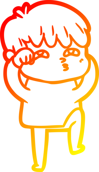 Bir insan tarafından çizilmiş, karikatür meraklısı bir adamın sıcak çizgi çizimi