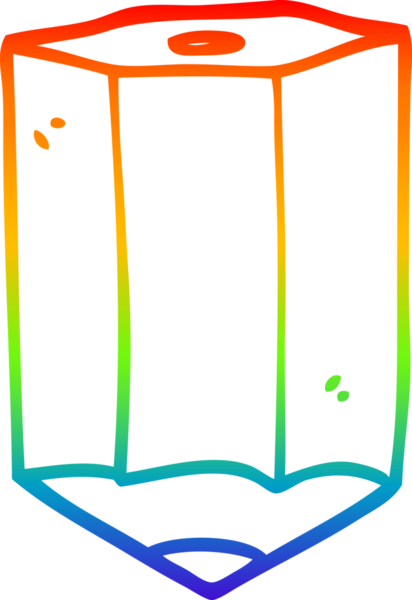 gökkuşağı gradyan çizgi çizimi bir insan tarafından çizilmiş renkli kalem