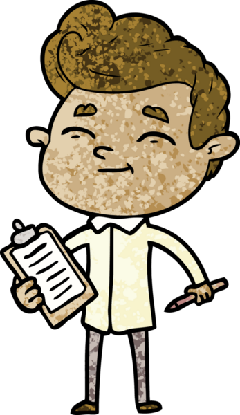 Bir insan tarafından çizilmiş mutlu çizgi film adamı.