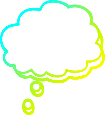 Bir insan tarafından çizilmiş bir karikatür zihin baloncuğu çizimi