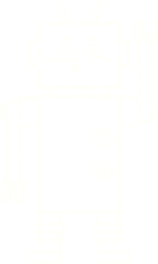 Bir insan tarafından çizilen robot tebeşiri.