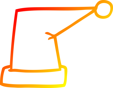 Bir insan tarafından çizilmiş çizgi film elf şapkası.