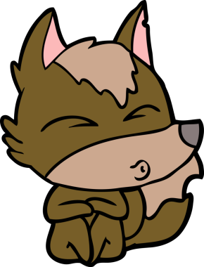 Bir insan tarafından çizilmiş bir kurt düdüğü.