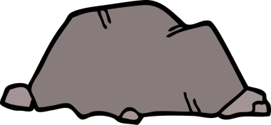 bir insan tarafından çizilmiş karikatür taşı