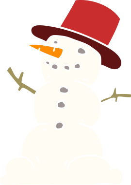 Bir insan tarafından çizilmiş kardan adam çizgi filmi.