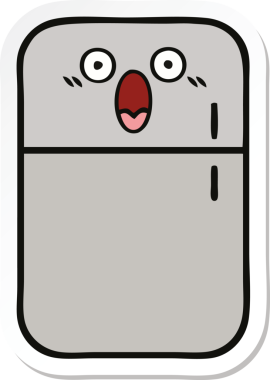 Bir insan tarafından çizilmiş şirin bir buzdolabı etiketi.