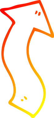 Bir insan tarafından çizilmiş bir çizgi filmin sıcak gradyan çizimi