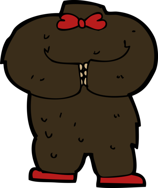 bir insan tarafından çizilmiş karikatür ayısı vücudu (karıştırın ve eşleştirin veya kendi fotoğraflarını ekleyin)