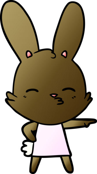 Bir insan tarafından çizilmiş meraklı tavşan çizgi filmi.