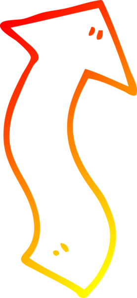 Bir insan tarafından çizilmiş bir çizgi filmin sıcak gradyan çizimi