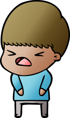 Çizgi film bir insan tarafından çizilmiş stresli adam