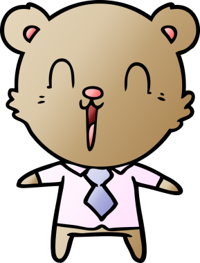 Bir insan tarafından çizilmiş bir çizgi film karakteri.