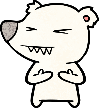 Bir insan tarafından çizilmiş kutup ayısı karikatürü