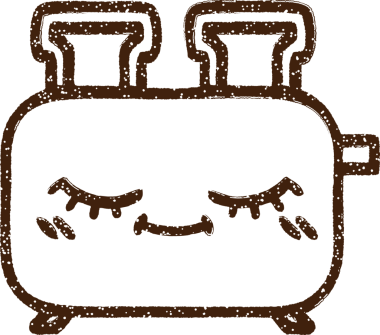 Bir insan tarafından çizilmiş tost makinesi kömürü.