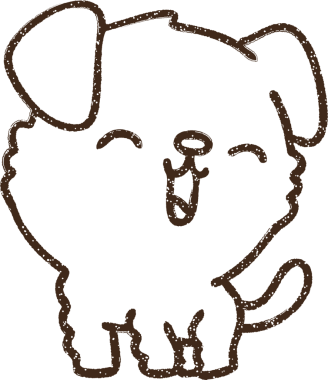 Bir insan tarafından çizilmiş şirin köpek kömürü.