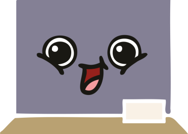 Bir insan tarafından çizilmiş düz renk retro karikatürü