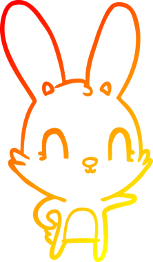 Bir insan tarafından çizilmiş sevimli bir tavşan çizimi.