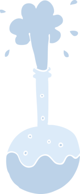 Bir insan tarafından çizilmiş düz renk çizim karikatürü.