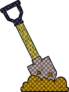 Bir insan tarafından çizilmiş kürek.