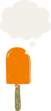 insan tarafından çizilmiş düşünce baloncuklu çizgi film lolipopu.