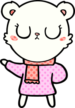 Bir insan tarafından çizilmiş kutup ayısı karikatürü