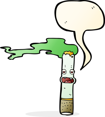 bir insan tarafından çizilmiş konuşma balonlu marihuana karakteri