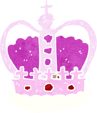 Bir insan tarafından çizilmiş kraliyet tacı.