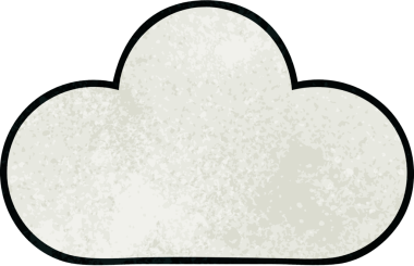 Bir insan tarafından çizilmiş beyaz bulutun retro grunge dokusu