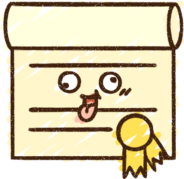 Bir insan tarafından çizilmiş Sertifika Tebeşiri