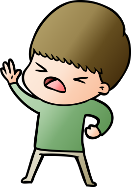 Çizgi film bir insan tarafından çizilmiş stresli adam