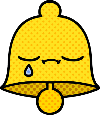 bir insan tarafından çizilmiş bir çanın çizgi roman tarzı