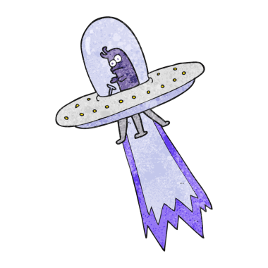 Bir insan tarafından çizilmiş el yapımı bir uçan daire.