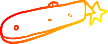 Bir insan tarafından çizilmiş bir iş bıçağının sıcak çizgi çizimi