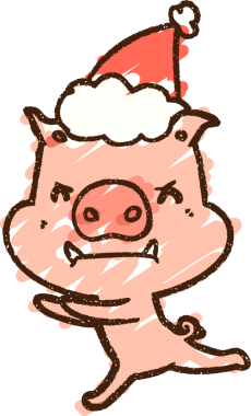 Bir insan tarafından çizilmiş Noel Domuz Tebeşiri