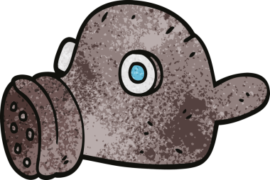 Bir insan tarafından çizilmiş gaz maskesi.