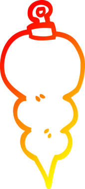 Bir insan tarafından çizilmiş bir çizgi filmin sıcak gradyan çizimi