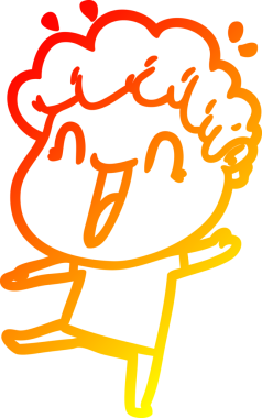 Bir insan tarafından çizilmiş mutlu bir adamın çizgi çizimi.