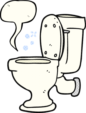 Bir insan tarafından çizilmiş serbest çizilmiş çizgi roman konuşma balonu çizgi film tuvaleti.