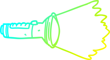 Bir insan tarafından çizilen elektrikli meşalenin soğuk gradyan çizgisi