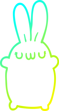 Bir insan tarafından çizilmiş bir çizgi film tavşanı çizimi