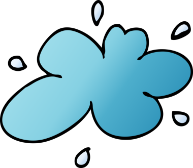 bir insan tarafından çizilmiş karikatür su sıçraması