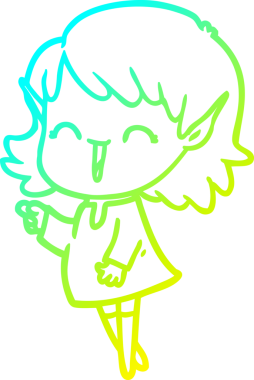 Bir insan tarafından çizilmiş soğuk gradyan çizgi çizimi.