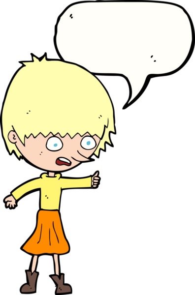 Bir insan tarafından çizilen konuşma baloncuğuyla strese giren çizgi film kadını.